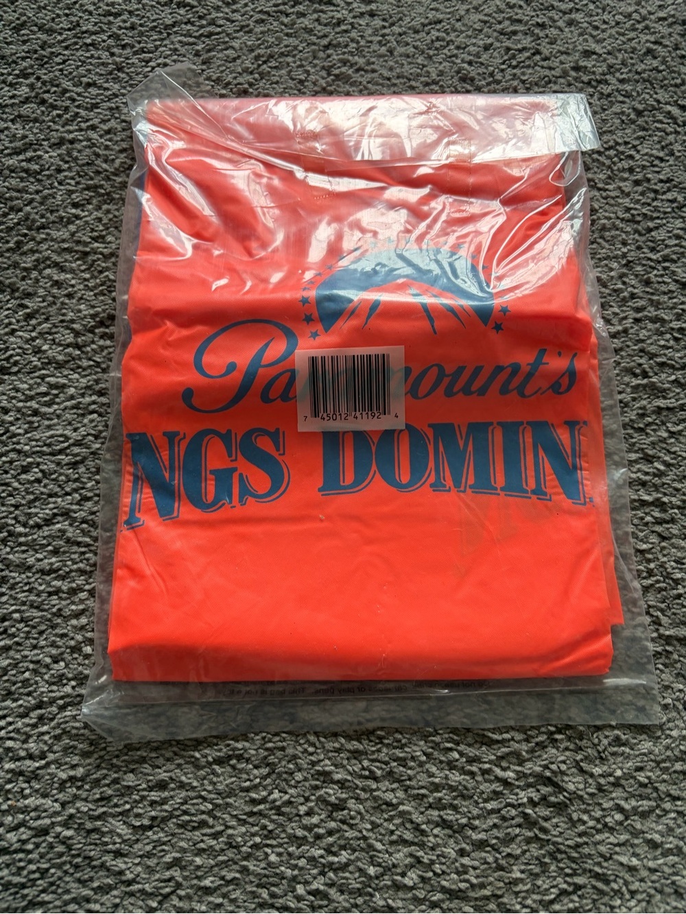 Neon Orange wtaerproof amusement park poncho -NWT